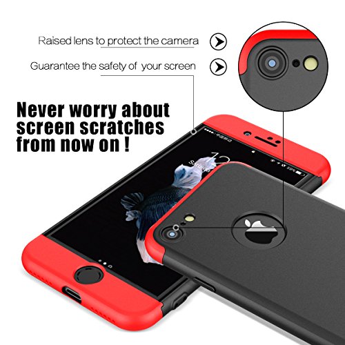 Qissy Carcasa iPhone 7 Incluido Anti-Scratch Anti-Huella Dactilar a Prueba de Choque Estuche Duro Protective Case Cover Skin para iPhone 7 4 7 Rojo Negro reviews Qissy Carcasa iPhone 7 Incluido Anti-Scratch Anti-Huella Dactilar a Prueba de Choque Estuche Duro Protective Case Cover Skin para iPhone 7 4 7 Rojo Negro
