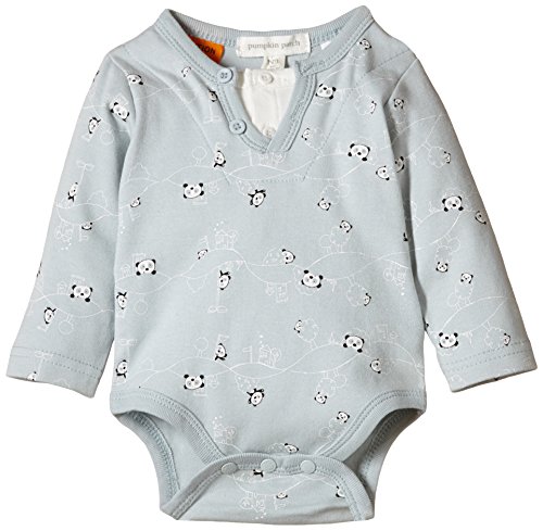 Pumpkin Patch Baby-Boys Panda Long Sleeve Bodysuit, Light Blue print (Pigeon), 6-9 Months (Manufacturer Size:6-12 Months)