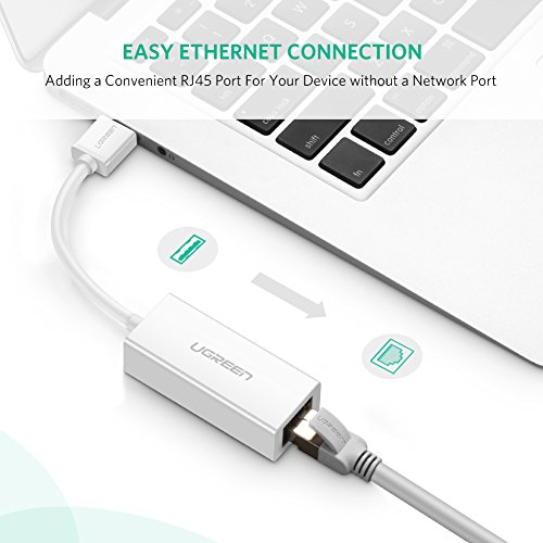 USB 3 0 a Gigabit Ethernet  UGREEN USB 3 0 a RJ45 Ethernet Adaptador Tarjeta de Red Externa 1000Mbps para Nintendo Switch  PC o Port  tiles de Windows 10  8  7  XP  Vista  Mac OS 10 6 y Superior  Linux  Blanco 