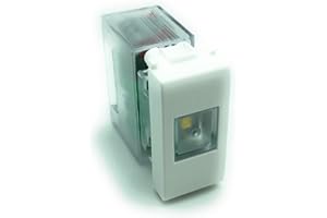 PLANET SHOP Lampada D’emergenza A LED 1 Modulo Keystone 50Lm 1W Autonomia 6h Con Adattatore Vimar Plana Bianco