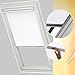 Produktbild Original VELUX Sichtschutzrollo Manuell RFL Y67 1028S Für // VL, VU, VKU Y67 // in Stofffarbe 1028 / Uni Weiß // Seitenschienen in Silber _53211