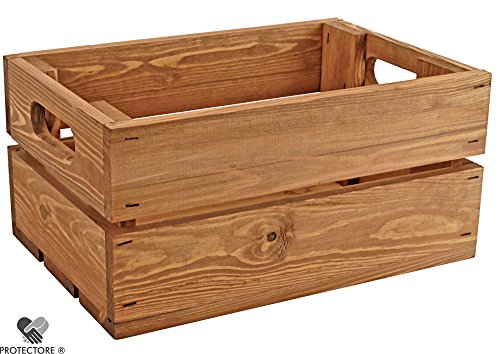 Kleine Holzkiste - Stiege - Steige - " Mini " - braun gebeizt - Geschenkverpackung - Geschenkidee - Präsentkorb - leer