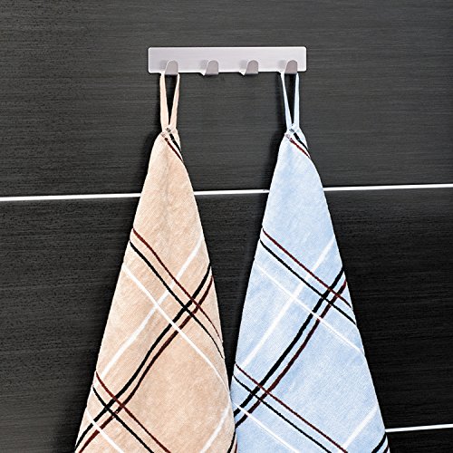 Tatkraft Fyra Stark Hakenleiste Edelstahl Selbstklebend 4 Klebehaken - 3