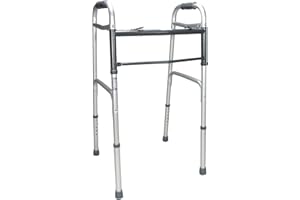 HEALTH MEDICAL FAB Deambulatore pieghevole in allumino, con 4 puntali regolabile in altezza