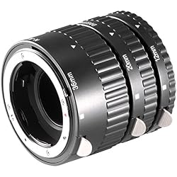 Neewer 10037281 - Tubo de extensión para Macro de cámaras réflex Digitales Nikon AF, AF-S, DX, FX y N190 (3 Piezas), Color Negro