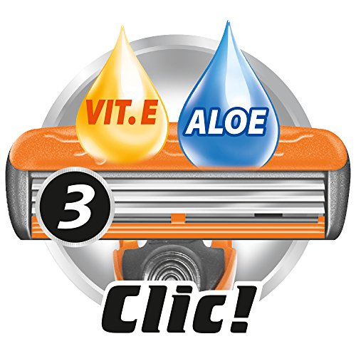 BIC Drei Hybrid Rasierer Set Männer (Rasierer mit drei Klingen, Auch für empfindliche Haut, Minimiert Hautirritationen, Rasiergriff mit Sechs Wechsel-Klingen) - 6