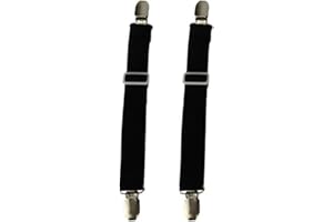 Elastic Clips Leg Straps, MoreChioce Elastic Adjustable Elastic Boot Straps Pant Clips Bed Sheet Fasteners Clips for Flat Sheet, Mattress, Ironing Board or Sofa and Jeans Biker Motorcycle