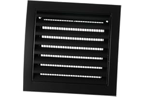 EUROPLAST 150x150mm Griglia di Ventilazione Regolabile con Zanzariera - Griglie D'Aerazione - Plastica ABS Antracite