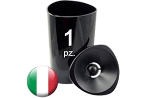 Euposia Spittoon - Sputacchiera in Plastica per Degustazioni - MOD. Cylinder 20 Trio Black - capacità: 2.0 Lt. - Colore Nero - By (1)