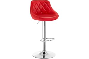 WOLTU 1-sits barpall, lätt, rent konstläder, bra klädd sits, höj- och sänkbar, 360° vridbar, färgval, i