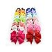 Foxnovo 20 Colors Hair Bows Hair Clips Alligator Clip Grosgrain Ribbon for Girls Kids