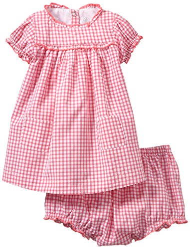 Petit Bateau Baby Girls 0-24m MAINE Polka Dot Boat Neck Short Sleeve Lingerie Set, Multicoloured (Doll/Ecume), 3-6 Months (Manufacturer size: 6 Months)