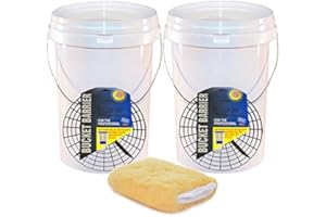 SMART TECH CAR CARE D-Ашлам 2 Car Wash Buckets & Barriers - Swirl Free Wash Solution - Mitt