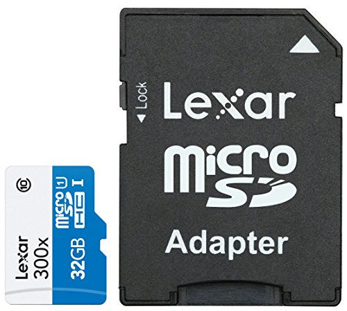 Lexar 32GB Class 10 MicroSDHC UHS-I 300x Speed 45MB/s High Speed Speicherkarte mit Adapter (300x)
