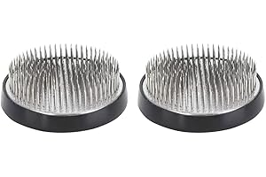 ALLADAGA Blumen Frosch Edelstahl Runder Halterung Blumensteckiggel (6cm (2 Stücke))