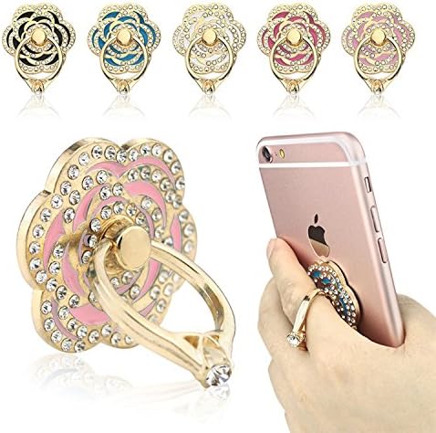Phone Stand, Kiwiker Universal Butterfly Shape Ring Stand &amp; Holder,multi-angle Portable Stand for Iphone 5s 6 6s plus Galaxy S2 S3 S4 Ipad Ipod HTC Nokia All Cell Phones (Rose-pink)