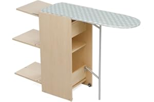 Foppapedretti 9900303306 Myhome Stir8 Petit meuble avec planche à repasser intégrée, Peuplier stratifié, couleur naturelle