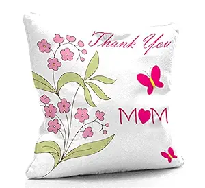 DreamVio Filled Cushion, Pillow for World's Best Mom,Pyari Mumma,Mummy,Gifts for Mom,Grandma on Birthday's & Mother's Day Color : White Size : 12 x 12 Inch Design 91