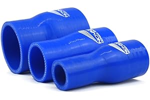 NOVANOX GERMAN ENGINEERING Riduttore Ø 22-34 mm a Ø 76-102 mm Tubo in silicone dritto Aria Gomma flessibile, Farbe:Blau, ID x ID:Ø 63-76 mm