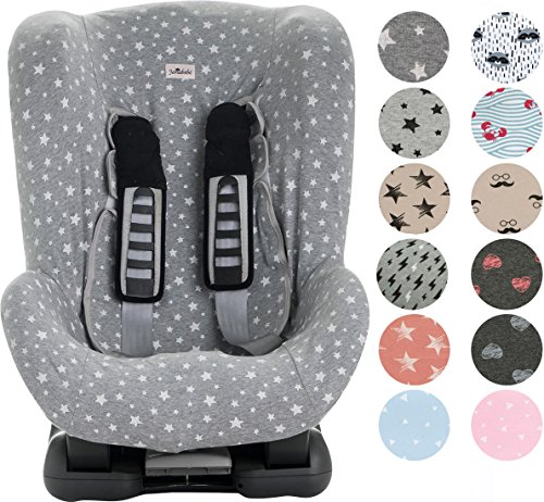 Universal Bezug für Autokindersitz Gruppe 1, 2 y 3 White Star Janabebe® Romer, Maxi-Cosi, Cibex, Jane....