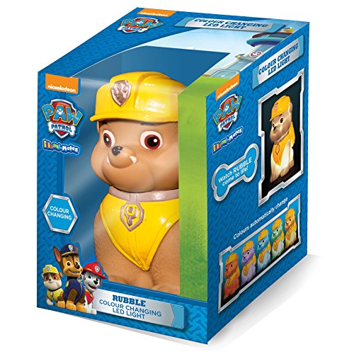 Illumi-Mates Paw Patrol offizielles Kinder Rubble Nachttischlampe - 5