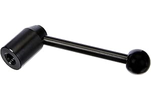 Halder 24430.0032 Palanca de tensión con Rosca Interna, Negro, d1=22 mm / d2=M10 / Stahl