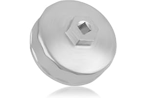 GTLM 74mm Ölfilterschlüssel Mit 14 Rillen Kompatibel Mit Mercedes-benz/Vw/Ford/Audi,10mm Drive Ölfilterschlüssel Zur Demontage Des Anschraubfilters,ÖÖlfilterschlüssel Universal Werkzeug