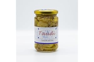 Carciofi alla Contadina Sott'olio - Taudì Conserve Artigianali Siciliane in Vetro, Ingredienti Naturali 280g