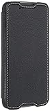 StilGut Book Type Case, Hülle Leder-Tasche für BlackBerry DTEK 50. Seitlich klappbares Flip-Case aus Echtleder für das Original BlackBerry DTEK50, Schwarz - 
