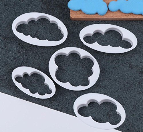 sevenmye 5 PCS Cloud Kuchen Ausstecher Form Fondant Gebäck Cookie Schaf Form Dekoration DIY Werkzeug - 2