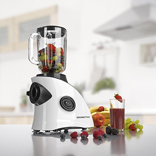 gourmetmaxx 09899 mechanischer Fleischwolf Küchenprofi mit Mix-Aufsatz 2-in-1| 450 W | Edelstahl | Mixer, weiß - 4