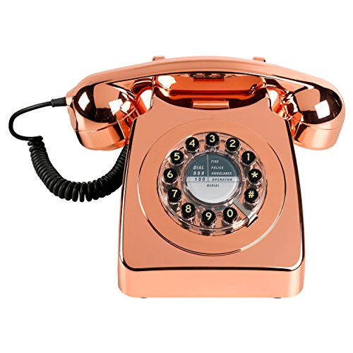 Copper Retro Telephone with mechanical ringer. Other colours available.