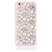 Produktbild KSHOP Handytasche Hülle für iPhone 6 / iphone 6S 4.7" mit Flüssigkeit - Hartschale Backcover Case Schutzhülle Cover Wasser mit Schneekugel Sterne glitzernd Bling Bling Transparent mit Muster Animation - Kleine goldene Chrysantheme