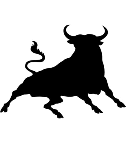 Autocollant Véhicule Taureau Drapeau - 10 Cm De Taille