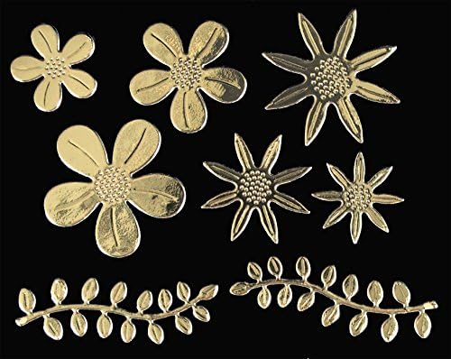 All Occasion Dies Set of Six Flowers and Small Leaves - Metal Craft Die