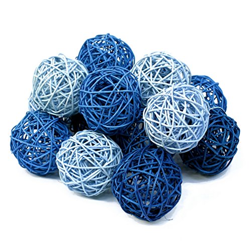 Rattankugeln blau Sortiment, Rattan Kugeln / TOP PREIS !!! (30, 5cm) - 2