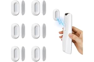 XYOFUN Magnetic Remote Control Holder Wall Mount - 6 Pcs No Drill Self-Adhesive Organizer for Air Conditioner & TV Remotes, Storage Caddy for Televisions Backside - White
