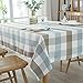 Produktbild GWELL Wachstuch Tischdecke Wasserdicht Karo Eckig Abwaschbar Schmutzabweisend Tischtuch Pflegeleicht Haus Dekorationen blau 120 * 160m