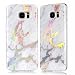 Produktbild TPU Hülle für Samsung Galaxy S7 Edge, Silicone Hülle Marmor Case für Samsung Galaxy S7 Edge, ZCRO Schutzhülle für Samsung Galaxy S7 Edge Handyhülle Silicone TPU mit Marmor Muster Design Kreative Bling Glitzer Luxus Slim Handytasche Hüllen Case Ultra Dünn Weich Silikonhülle Soft Transparent Rahmen Bumper Etui Handy Schutz Tasche mit Stift Stylus Marble Back Cover Schale für Samsung Galaxy S7 Edge (Weiß)