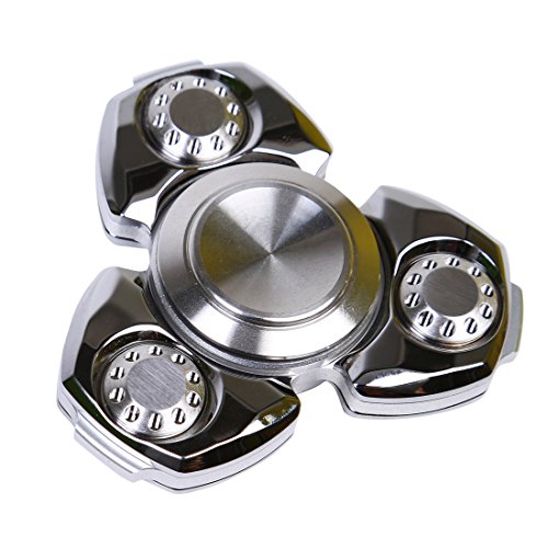 Fidget Spinner of Space Ship Design - Diamond Cutting Craftwork - 6 Minutes Spinning Time Finger Top EDC Toy, Silver White Fidget Spinner of Space Ship Design - Diamond Cutting Craftwork - 6 Minutes Spinning Time Finger Top EDC Toy, Silver White