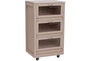 LIBEROSHOPPING Carrello da cucina mobiletto LANDHELL LUSSO con ante a ribalta e ruote per casa giardino (Tortora)