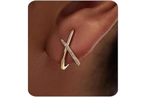 Halora Boucles D'Oreilles Clous D'Oreilles Or/Argent Boucles D'Oreilles Clous D'Oreilles Ladies Hypoallergenic Gold Small Earrings Bijoux Cadeaux Boucles D'Oreilles Pour Femmes