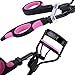 ACEVIVI Gorgeous Painless & Effortless Curled Eyelashes with Pink Black Eyelash Curler for 3D Fiber Lash Mascara with Red Soft Hand Grip Included Replacement Rubber Refill