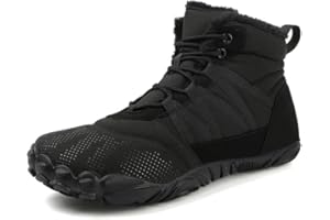 HANANI Barfußschuhe Winterstiefel Damen Herren Outdoor Winter Warm Gefüttert Winterschuhe Schneestiefel Männer Barfuss Schuhe Traillaufschuhe Leicht Fitnessschuhe Wanderschuhe Rutschfest Unisex