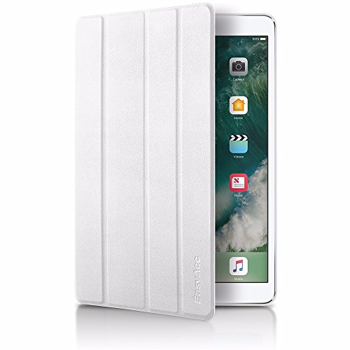iPad Pro 10.5 Hülle, EasyAcc Ultra Dünn iPad Pro 10.5 Zoll 2017 Smart Cover mit Auto Sleep / Wake Up Funktion und Standfunktion – Hochwertiges PU Leder Hülle (Weiß, Kunstleder, Ultra Dünn) - 2