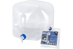 PenuSpt Collapsible Water Container with Spigot, BPA Free Water Storage Jug Water Canteen, Portable Foldable Water Storage Bag for Outdoor Camping Hiking & Emergency Survival Kit (2.65 gallon/10L)