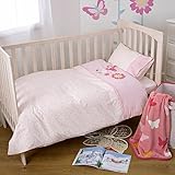 Suncrest Beyond the Meadow Toddler/Cotbed Duvet Cover and Pillowcase (150 x 120cm, Pink)
