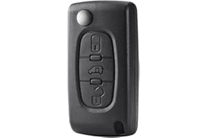 LINGXIYA Auto Key Fob Case Fits for Peugeot Expert Van for Citroen Dispatch Fiat Scudo,3 Buttons Car Remote Control Key Cover Key Shell Replacement(VA2 Blade,CE0536)