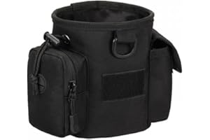 DONGKER Pochette de Dressage de Friandises pour Chien,Sac de Promenade pour Chien Étanche avec 2 Poches Latérales Pouvant Transporter des Jouets pour Chiens,des Friandises pour Le Dressage de Chiens