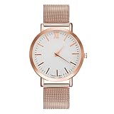 Souarts Damen Armbanduhr Einfacher Stil Quraz Deko Uhr mit Batterie Charm Geschenk